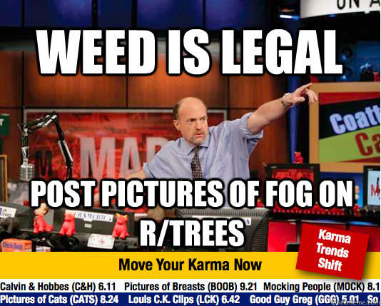 weed is legal post pictures of fog on r/trees - weed is legal post pictures of fog on r/trees  Mad Karma with Jim Cramer