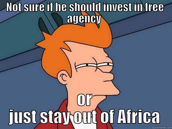 Matthew Stafford - NOT SURE IF HE SHOULD INVEST IN FREE AGENCY  OR JUST STAY OUT OF AFRICA Futurama Fry