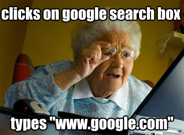 clicks on google search box types 