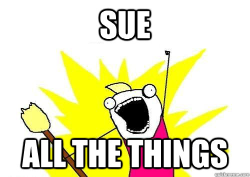 SUE ALL THE THINGS  x all the y
