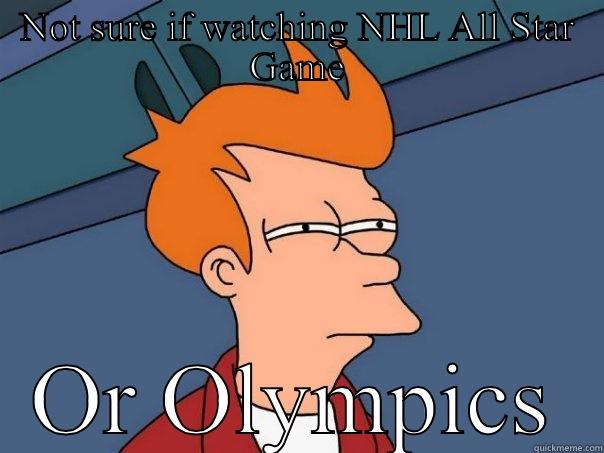 NOT SURE IF WATCHING NHL ALL STAR GAME OR OLYMPICS Futurama Fry