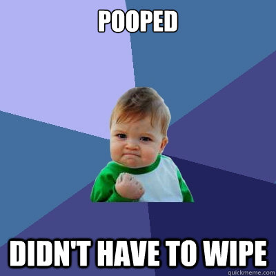 pooped didn't have to wipe  Success Kid