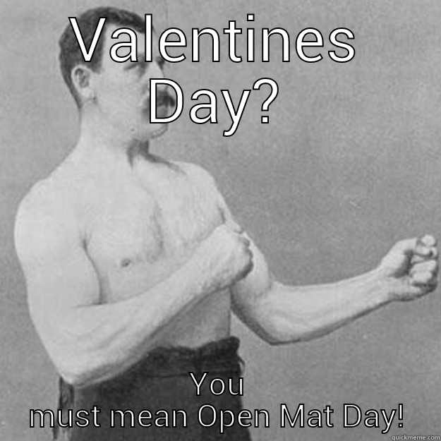 VALENTINES DAY? YOU MUST MEAN OPEN MAT DAY! overly manly man