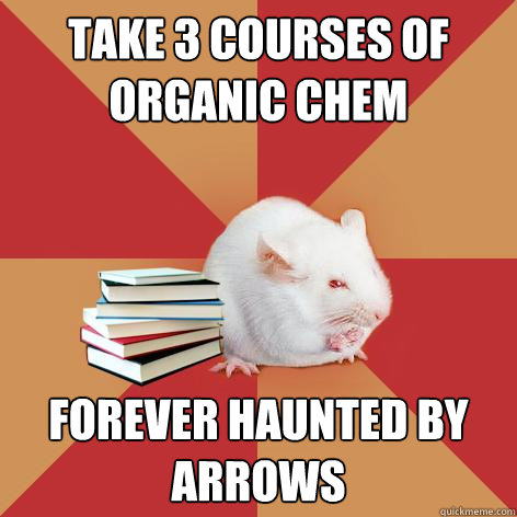 Take 3 courses of Organic Chem Forever haunted by arrows  Science Major Mouse