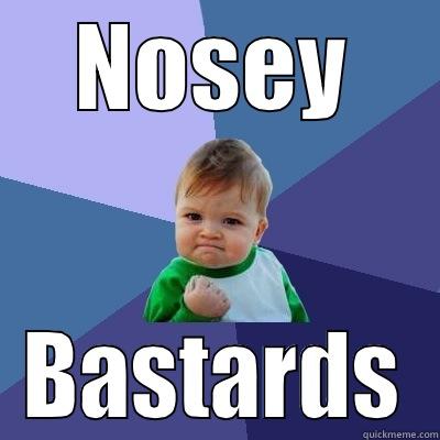 nosey bastards looking through my Facebook - NOSEY BASTARDS Success Kid