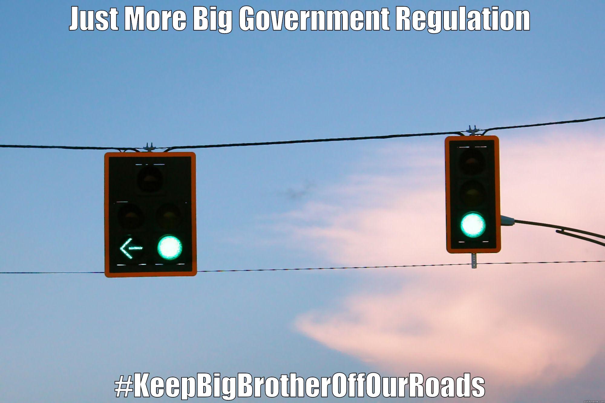 JUST MORE BIG GOVERNMENT REGULATION #KEEPBIGBROTHEROFFOURROADS Misc