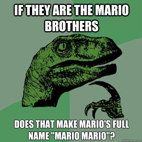 if they are the mario brothers does that make mario's full name 