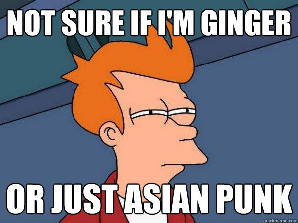 Not sure if i'm ginger or just asian punk - Not sure if i'm ginger or just asian punk  Futurama Fry