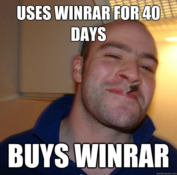 Uses winrar for 40 days buys winrar - Uses winrar for 40 days buys winrar  Misc