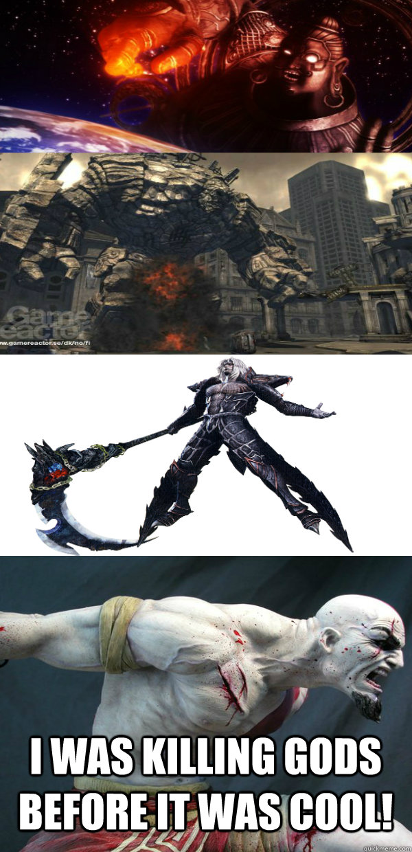 god of war falling meme