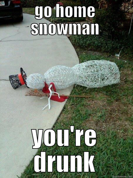 GO HOME SNOWMAN YOU'RE DRUNK Misc