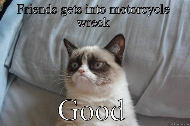 Moro grump - FRIENDS GETS INTO MOTORCYCLE WRECK GOOD Grumpy Cat