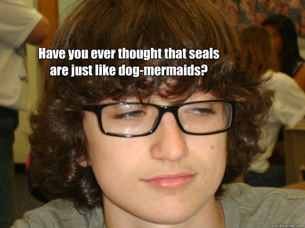 Have you ever thought that seals are just like dog-mermaids?  Seals are just like dog-mermaids