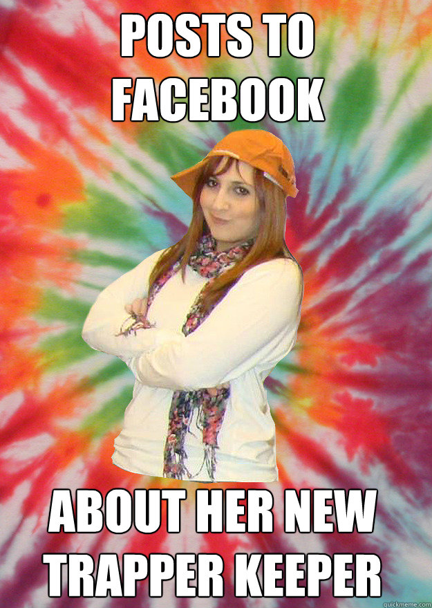 Posts to Facebook about her new trapper keeper - Posts to Facebook about her new trapper keeper  90s Girl