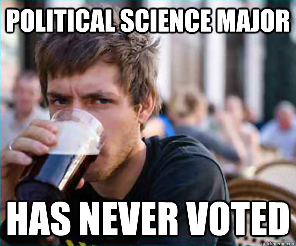 Political Science Major Has never voted - Political Science Major Has never voted  College Senior