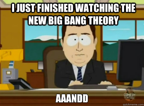 watching the big bang theory