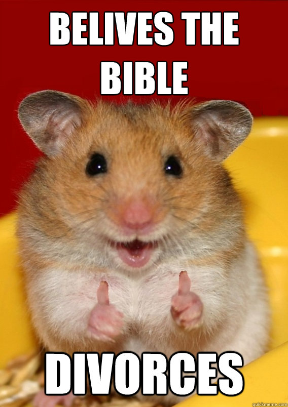 Belives The Bible Divorces   Rationalization Hamster