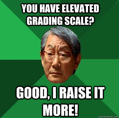 You have elevated grading scale? Good, I raise it more!  High Expectations Asian Father