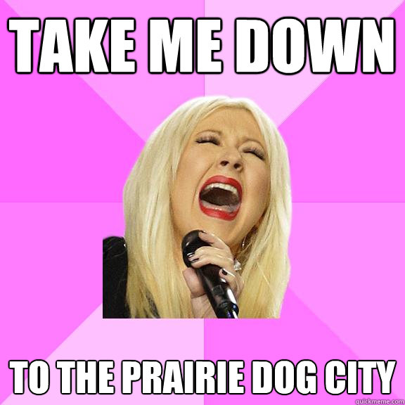 Take me down to the prairie dog city  Wrong Lyrics Christina