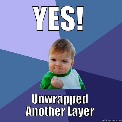 YES! UNWRAPPED ANOTHER LAYER Success Kid