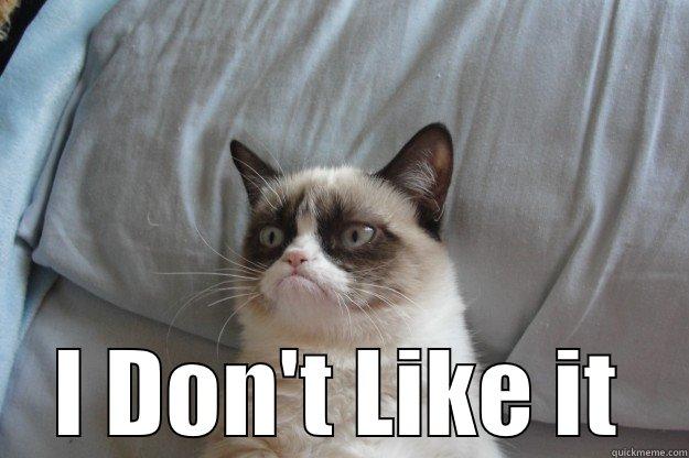  I DON'T LIKE IT Grumpy Cat