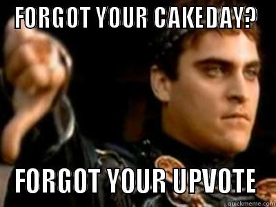 DOWN WITH CAKEDAYS - FORGOT YOUR CAKEDAY? FORGOT YOUR UPVOTE Downvoting Roman