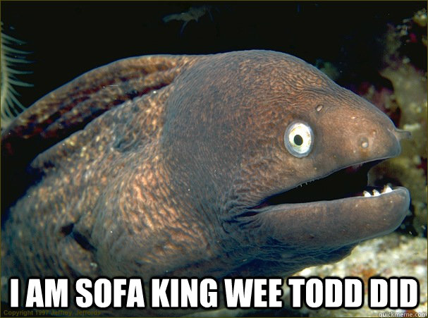  I AM SOFA KING WEE TODD DID  Bad Joke Eel