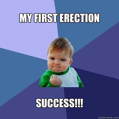 My First Erection Success!!!  Success Kid