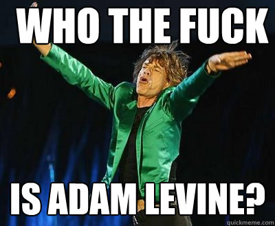 Who the fuck is Adam Levine?  Mick Jagger