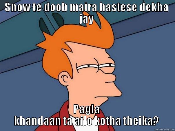 Omaah  - SNOW TE DOOB MAIRA HASTESE DEKHA JAY PAGLA KHANDAAN TA AILO KOTHA THEIKA? Futurama Fry