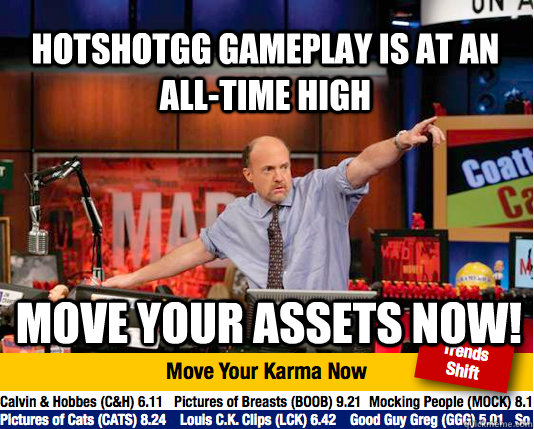 HotshotGG gameplay is at an all-time high move your assets now!  Mad Karma with Jim Cramer