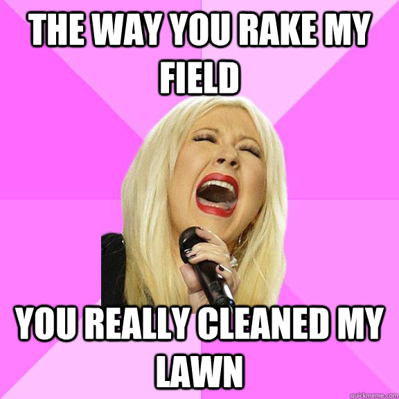 the way you rake my field you really cleaned my lawn  Wrong Lyrics Christina