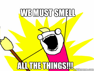 We must smell all the things!!!  All The Things