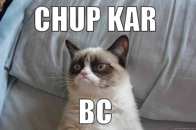 CHUP KAR - CHUP KAR BC Grumpy Cat