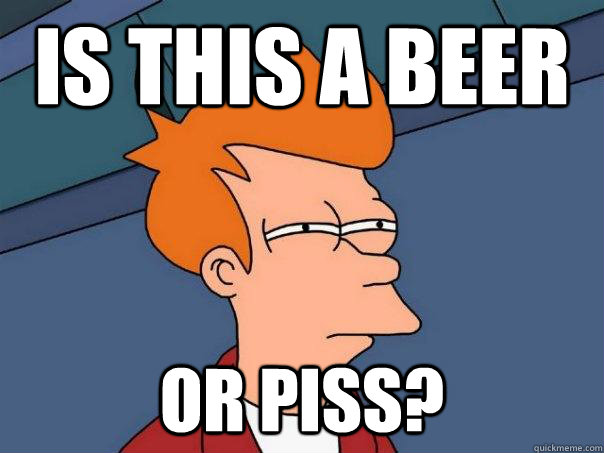 Is this a Beer  Or piss?  Futurama Fry