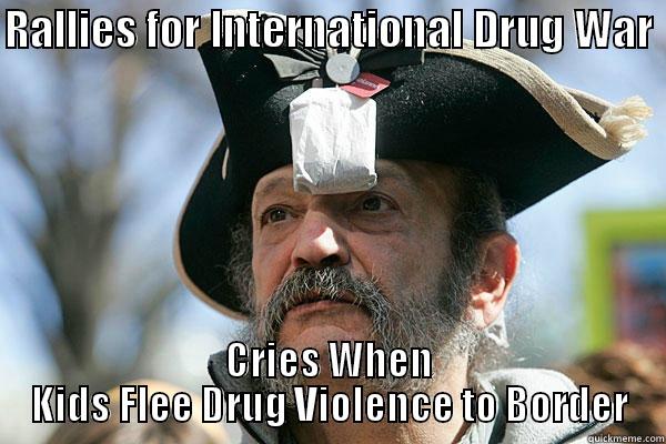 RALLIES FOR INTERNATIONAL DRUG WAR  CRIES WHEN KIDS FLEE DRUG VIOLENCE TO BORDER Misc