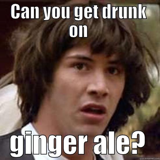 CAN YOU GET DRUNK ON GINGER ALE? conspiracy keanu