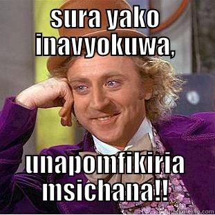 funny images - SURA YAKO INAVYOKUWA, UNAPOMFIKIRIA MSICHANA!! Condescending Wonka