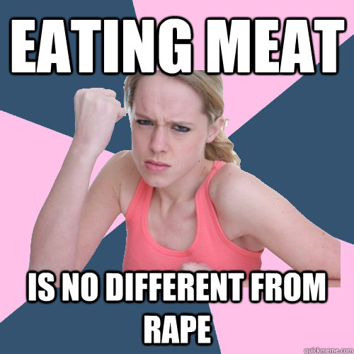 Eating meat is no different from rape  Social Justice Sally