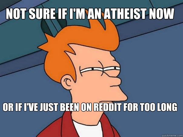 Not Sure If I'm an Atheist Now Or If I've Just Been on Reddit for too long - Not Sure If I'm an Atheist Now Or If I've Just Been on Reddit for too long  Futurama Fry