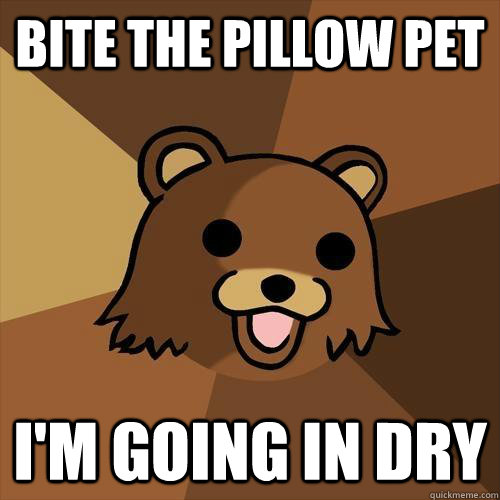 bite the pillow pet i'm going in dry - bite the pillow pet i'm going in dry  Pedobear