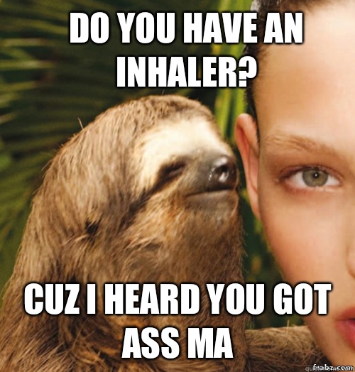 Do You Have An Inhaler? Cuz I Heard You Got Ass Ma  rape sloth