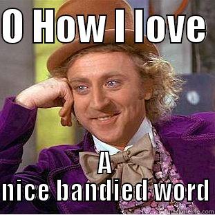 little finger - O HOW I LOVE  A NICE BANDIED WORD Condescending Wonka