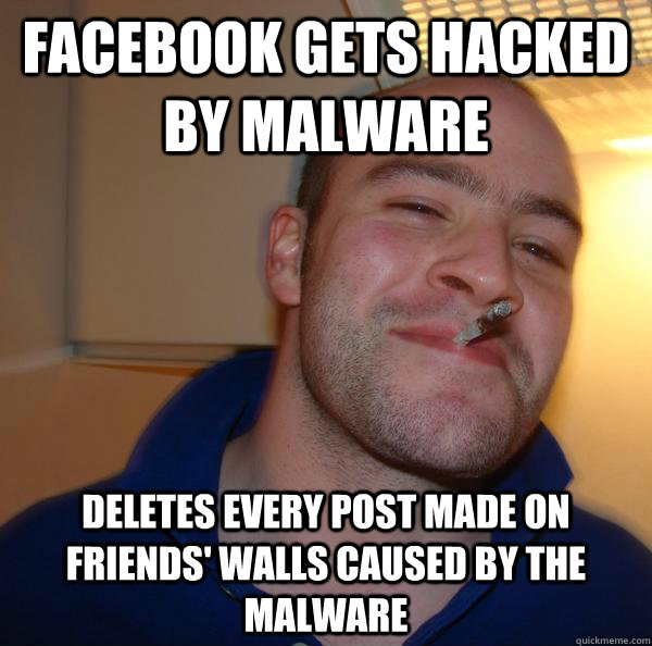 facebook gets hacked by malware deletes every post made on friends' walls caused by the malware - facebook gets hacked by malware deletes every post made on friends' walls caused by the malware  Misc