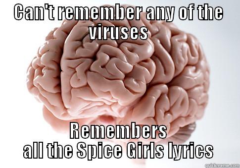 CAN'T REMEMBER ANY OF THE VIRUSES REMEMBERS ALL THE SPICE GIRLS LYRICS Scumbag Brain