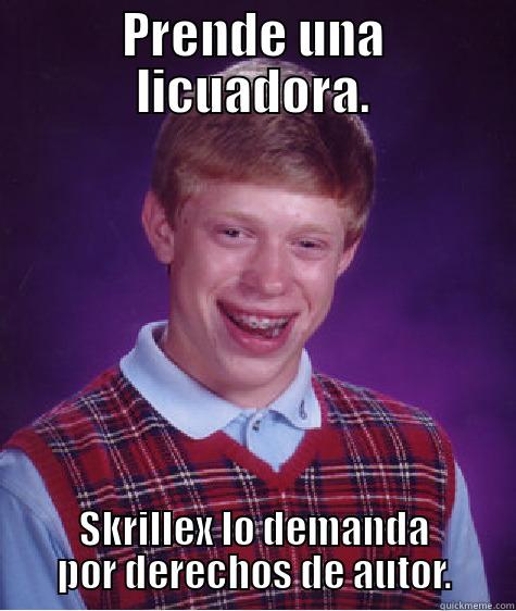 PRENDE UNA LICUADORA. SKRILLEX LO DEMANDA POR DERECHOS DE AUTOR. Bad Luck Brian