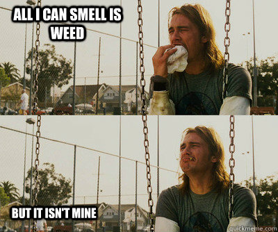 All I can smell is weed      But it isn't mine - All I can smell is weed      But it isn't mine  First World Stoner Problems