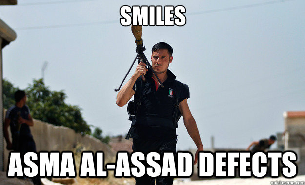 Smiles Asma al-Assad defects   Ridiculously Photogenic Syrian Soldier