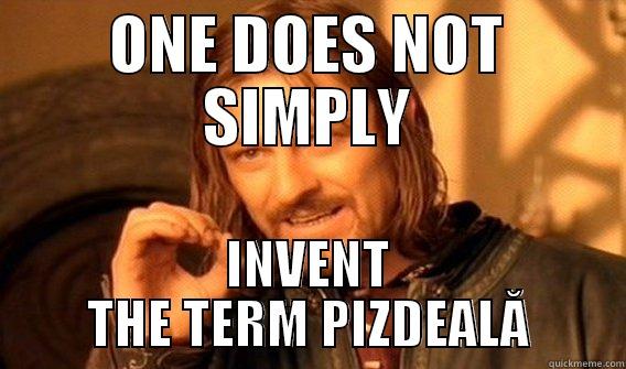 ONE DOES NOT SIMPLY INVENT THE TERM PIZDEALĂ One Does Not Simply