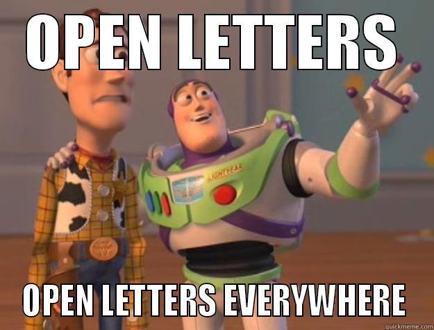 Lately on Facebook - OPEN LETTERS OPEN LETTERS EVERYWHERE Toy Story